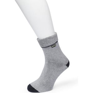 Bonnie Doon Huissokken Dames Grijs maat 36/42 - Warme Slofsokken - Badstof Binnenzijde - Zeer Zachte Winter Sokken - Thuis Sokken - Home Socks - Niet knellend - Gladde naden - Wandelsok - Katoen - Licht Grijs - Medium Grey Heather - BP211123.112