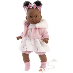 LLorens softbody babypop donker met geluid en speen