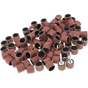 Schuurbanden Mouwen - 100 Stuks + Doornen - 2 Stuks voor Dremel Rotary Tools Kit .