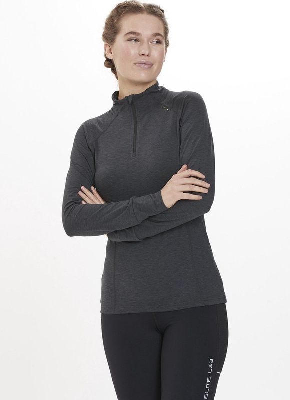 ELITE LAB Functioneel shirt  zwart gemêleerd / wit