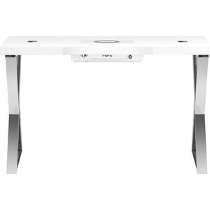 Manicuretafel wit/zilver met afzuiging