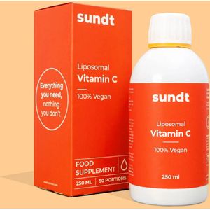 SUNDT Nutrition - Liposomale Vitamine C - 250ml - Ondersteunt Immuniteit, Collageenproductie & Antioxidant Bescherming - Vegan - Glutenvrij - 50 Doseringen