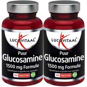 Lucovitaal - Glucosamine Puur - 1500 mg Formule - 2 x 120 Tabletten - Voordeelverpakking