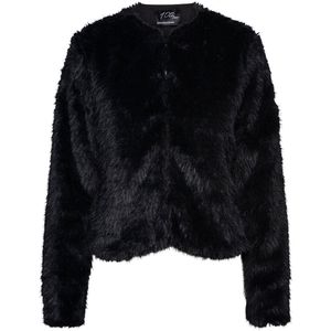 &Co Woman faux fur jas zwart