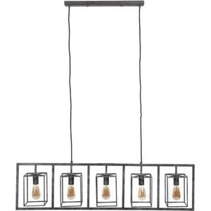 Hanglamp Cubic tower 5 lampen - Oud zilver