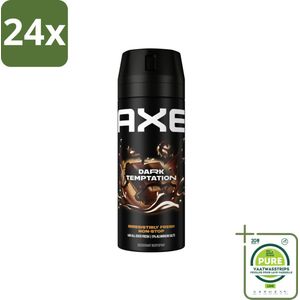 Axe Deodorant Bodyspray Dark Temptation 150 ml - Voordeelverpakking - 24 stuks - Axe deodorant - Dark Temptation deodorant