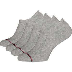 Tommy Hilfiger Iconic Sports Socks (2-pack) - heren sneaker sportsokken katoen - onzichtbaar - grijs - Maat: 43-46