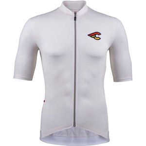 Cinelli Tempo Mesh Korte Mouw Wielertrui Wit M Man
