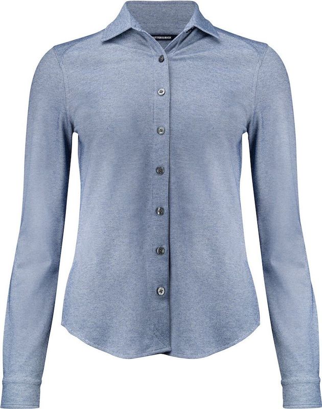 Cutter & Buck Advantage Shirt Dames 352411 - Indigo Melange - 34/XS