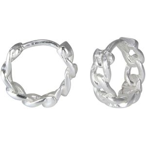 Joy|S - Zilveren oorbellen - oorringen gourmet schakel - 1.2 cm