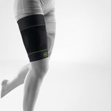 Bauerfeind Sport Compressie Hamstringsleeve - Compressiesleeve Bovenbeen - Bovenbeenbrace - Maat M - Zwart - Extra Lange Kous