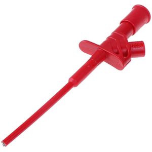 Geïsoleerde sneltesthaakclip - flexibele testsonde - Rood