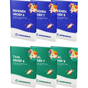 Groep 6 t/m 8 Rekenen en Taal - Bovenbouwpakket - Gegarandeerd betere schoolresultaten -  Oefenboeken.nl