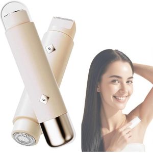 Elektrisch scheerapparaat voor vrouwen | 2025 Nieuwe 2-in-1 IPX8 waterdichte vrouwelijke haartrimmer | Precisietrimmer voor gezicht en gevoelige zones, lichaamshaartrimmer voor gezicht, benen, oksels en schaamstreek