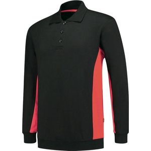 Tricorp 302003 Polosweater Bicolor - Zwart/Rood - L