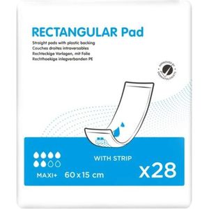 ID Rectangular (niet doorlaatbaar) 60 x 15 cm + Strip - 1 pak van 28 stuks