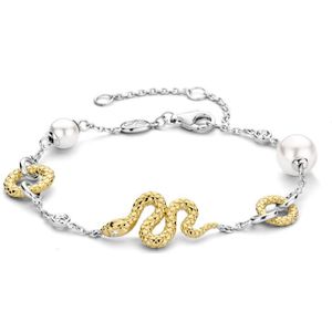 TI SENTO Dames Armband - 925 zilver - Zirkonia met geel verguld - 23057ZY