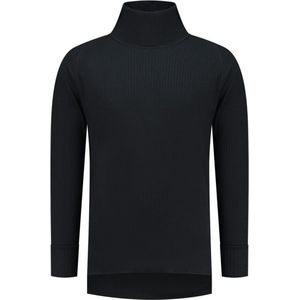 JS Thermoshirt lange mouw met col - Zwart - Maat XXL