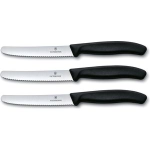 Victorinox Swiss Classic tafelmessenset - 3-delig - RVS/zwart - kartel