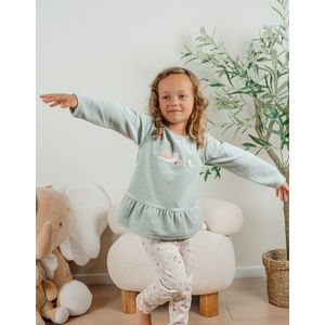 Pyjama's - Eucalyptus - Pyjamaset - Velours - Groen en Roze