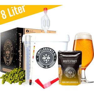 SIMPELBROUWEN® - Simpel Blond 8L Bierbrouwpakket - Zelf bier brouwen pakket - Startpakket - Gadgets Mannen - Cadeau - Cadeau voor Mannen en Vrouwen - Bier - Verjaardag - Cadeau voor man - Verjaardag Cadeau Mannen