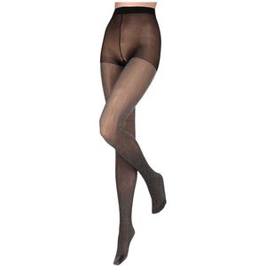 Sarlini - Dames Fantasie Panty - Zwart/Goud - 40 Denier