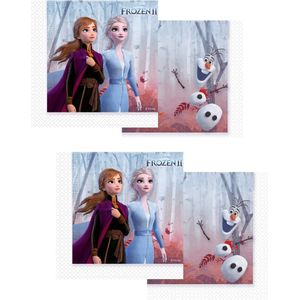 Procos - Disney - Frozen - Servetten - Servet - Papier - 32 Stuks - 12 Cm - Kinderfeest - Verjaardag - Elsa - Anna - Olaf.