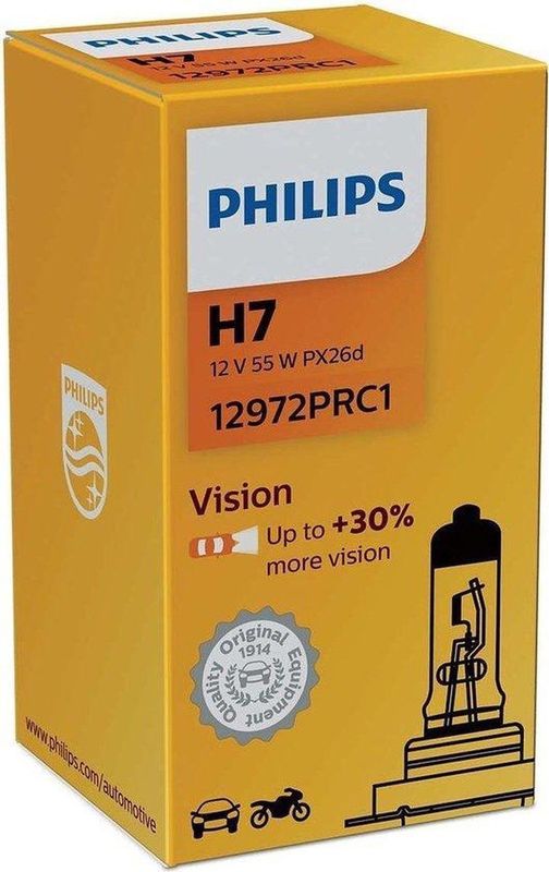 PHILIPS - 12972PRC2 - Gloeilamp - Halogeen - H7 - 12 Volt - 55 Watt - Vision