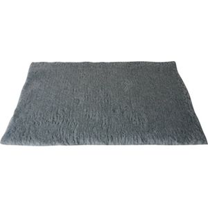 Vetbed uni grijs - 75x100 cm - 1 stuks
