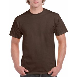 Donkerbruin katoenen shirt voor volwassenen S (36/48)