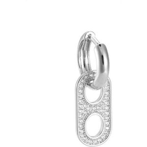 Dottilove Glitter Dubbele Ringen Goud Vergulde Oorbel - Minimalistisch - Zilver - Sieraden