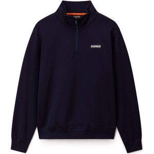Napapijri - B-Small Box Half Zip - Trui - Blauw - 100% Katoen
