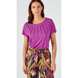 Damart - Soepel T-shirt met lovertjes - Dames - Roze - S