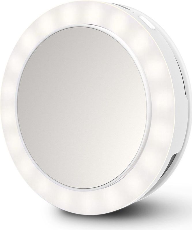 CM-20E - Selfiespiegel - Compact - 2-in-1 Functie - Ringlamp