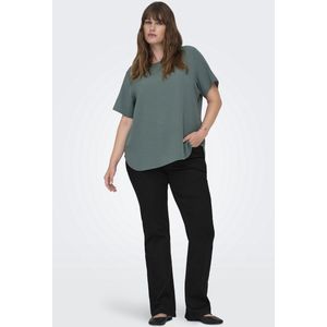Carwilly - Flared Fit Jeans - High Waist - Plus Size