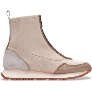 Hispanitas - HI254354 - Leren Sneakers - Bruin - Plat - Ritssluiting - Casual