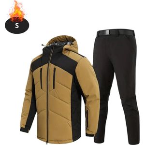 Nivard Skipak - SkiBroek - Skijas - Ski Suit - Wintersport - Heren - 2-Delig - Khaki - Maat S