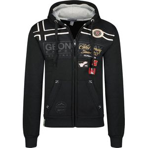 Vest Met Capuchon En Print Heren Zwart Geographical Norway - S