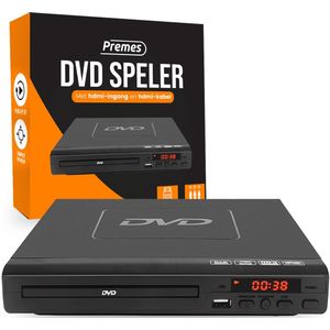 Premes DVD Speler Met HDMI - Full HD - 1080P - Inclusief HDMI, AV-Kabel En Afstandsbediening - USB - DVD En CD Speler