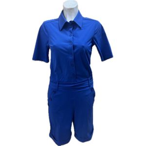 Mi Piace RC202274 - Travelstof Jumpsuit - maten: XS , S , M , L en XL - kleuren: Royal Blue , Kit en Donker Blauw