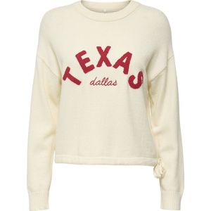 Only - Onlkatia Ls Text O-neck Cc Knt - Trui - Whitecap Gray