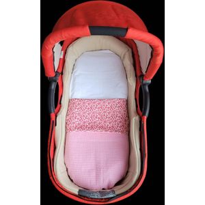 Dekentje- Kinderwagen -  Reiswieg - Roze panter - maat +/- 60x 80 cm  - handgemaakt - Deken - baby