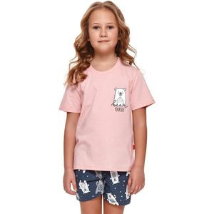 Doctor Nap Katoenen Pyama Meisjes | Korte Mouw Korte Broek | Pyjama Meisjes | Shortama Meisjes | Bear Yourself Sweet Pink PDU.4266 122/128