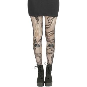 Banned Snakes Fishnet Tights Dames Maillot - zwart - Standard