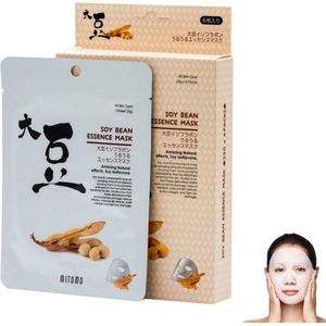 Mitomo Soy Bean Tissue Masker - Gezichtsmasker - Sheet Masker - Gezichtsverzorging Dames - 1 x 25g