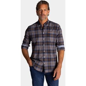 NZA - Grijze katoenen overhemd stretch