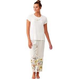 Penye Mood - Dames Pyjama Set, Korte Mouwen - S