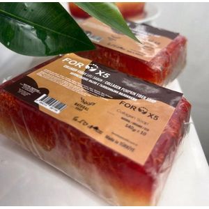 FORX5 Pompoen Zeep met KoffieCollageen, Natural, Organic en Eco 140 gr