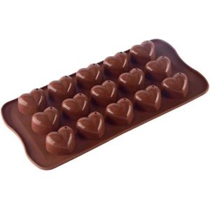 WiseGoods Premium Hartjes Mal Voor Chocolade Maken - Siliconen Hart Mallen - Koken / Bakken / Bonbons - Bonbon Tool - Hobby - DIY