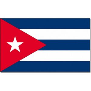 Vlag Cuba 90 x 150 cm feestartikelen - Cuba landen thema supporter/fan decoratie artikelen